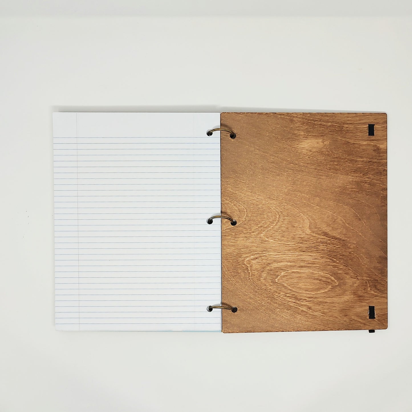 Large Size - White and Gold Wing Wooden Notebook