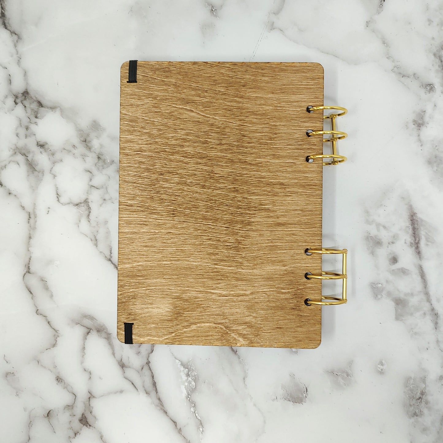 A5 Size - Antique Flower Fabric Covered Wooden Notebook