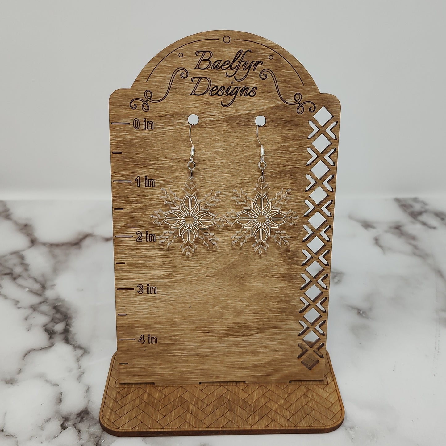 Snowflake Acrylic Earrings