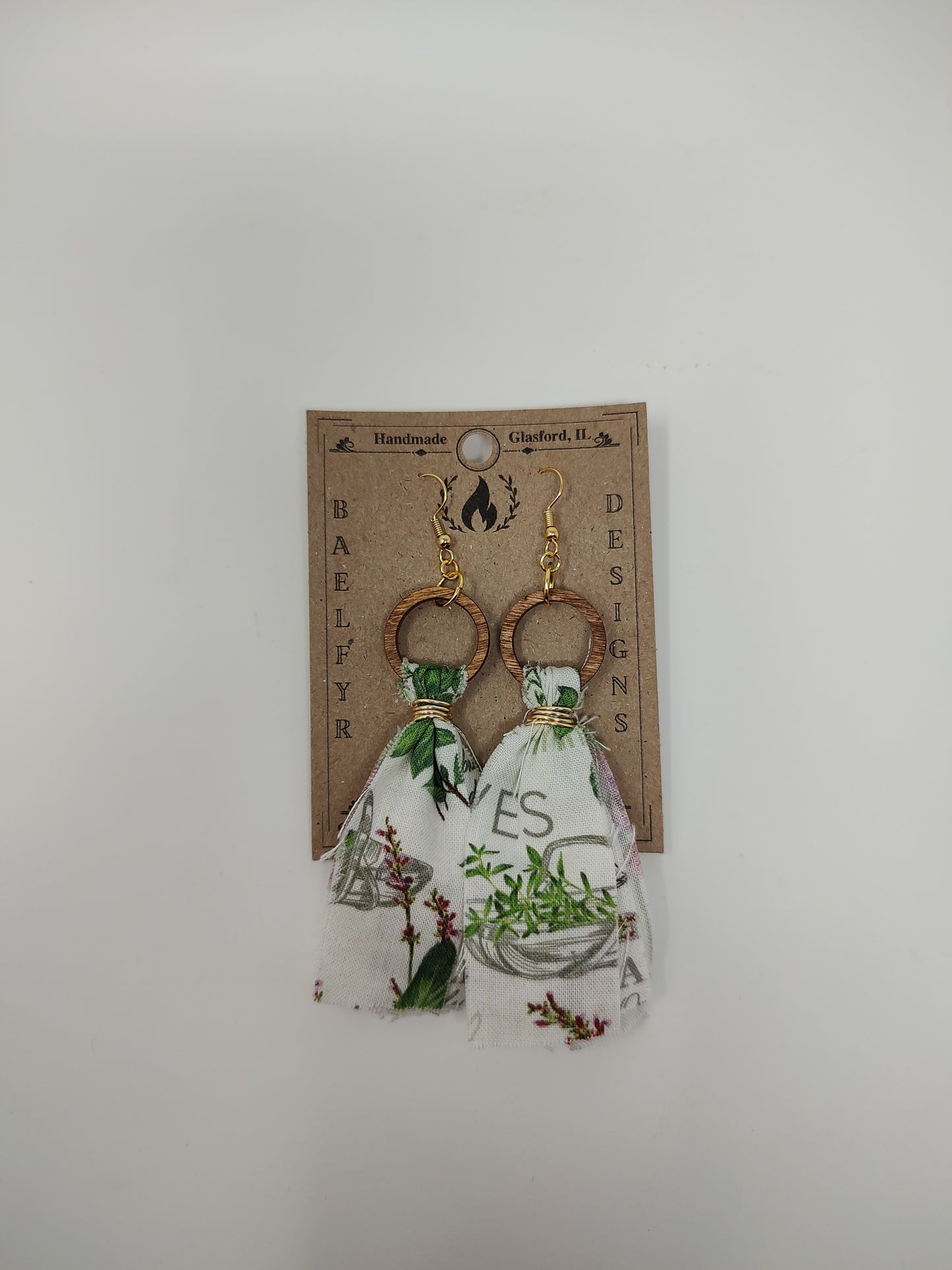 Herb Garden Cotton Earrings