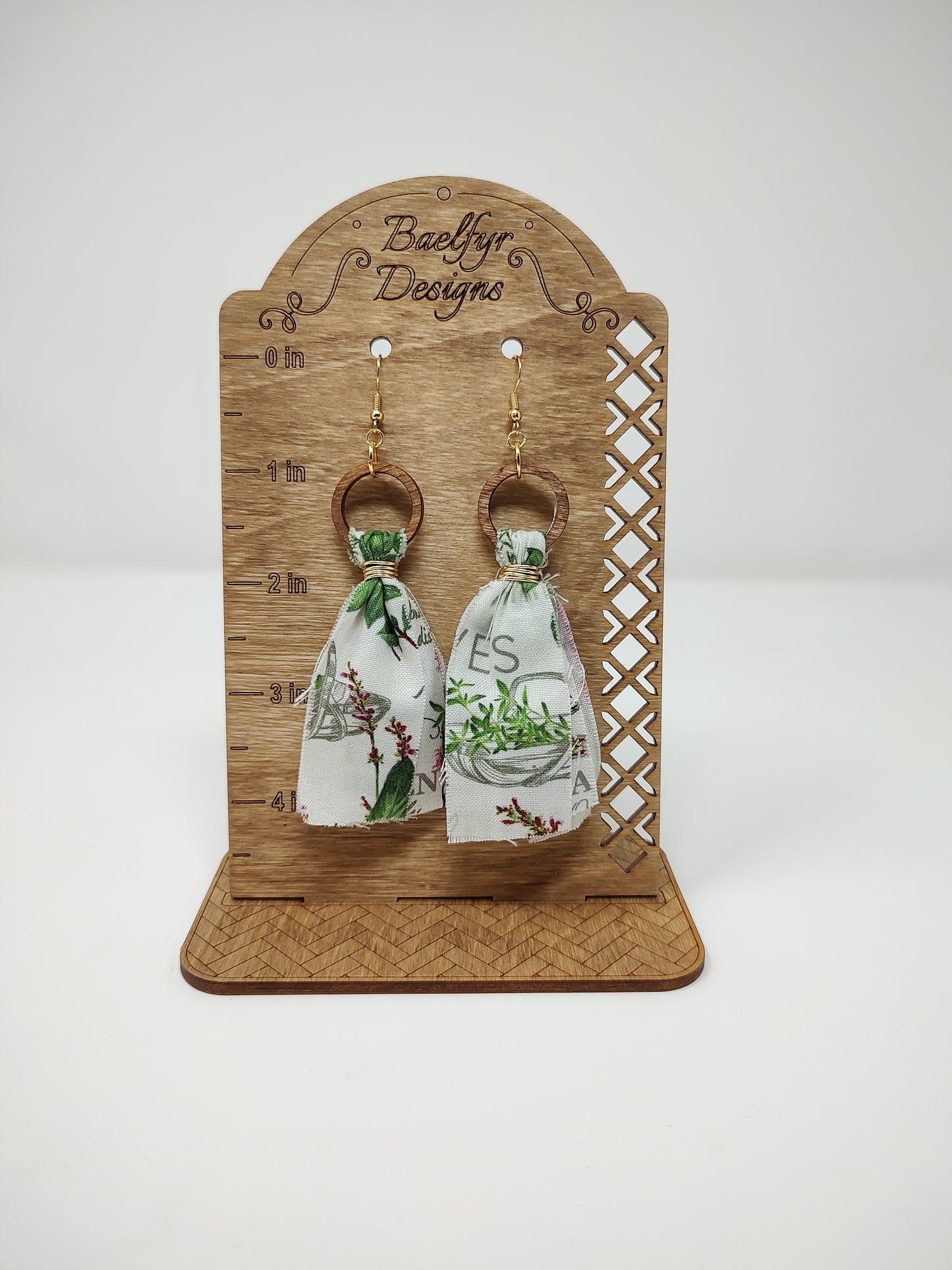 Herb Garden Cotton Earrings