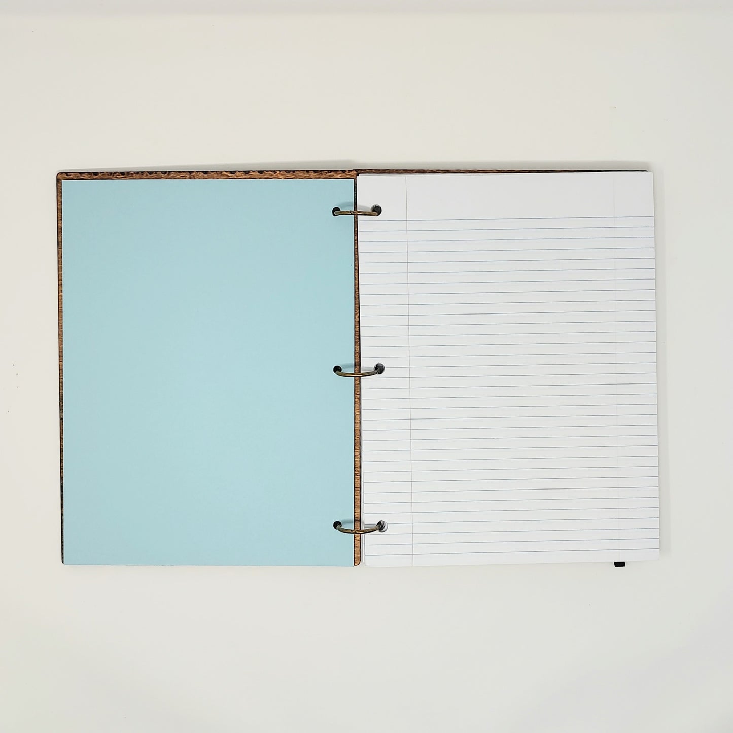 FULL Size - White and Gold Wing Wooden Notebook