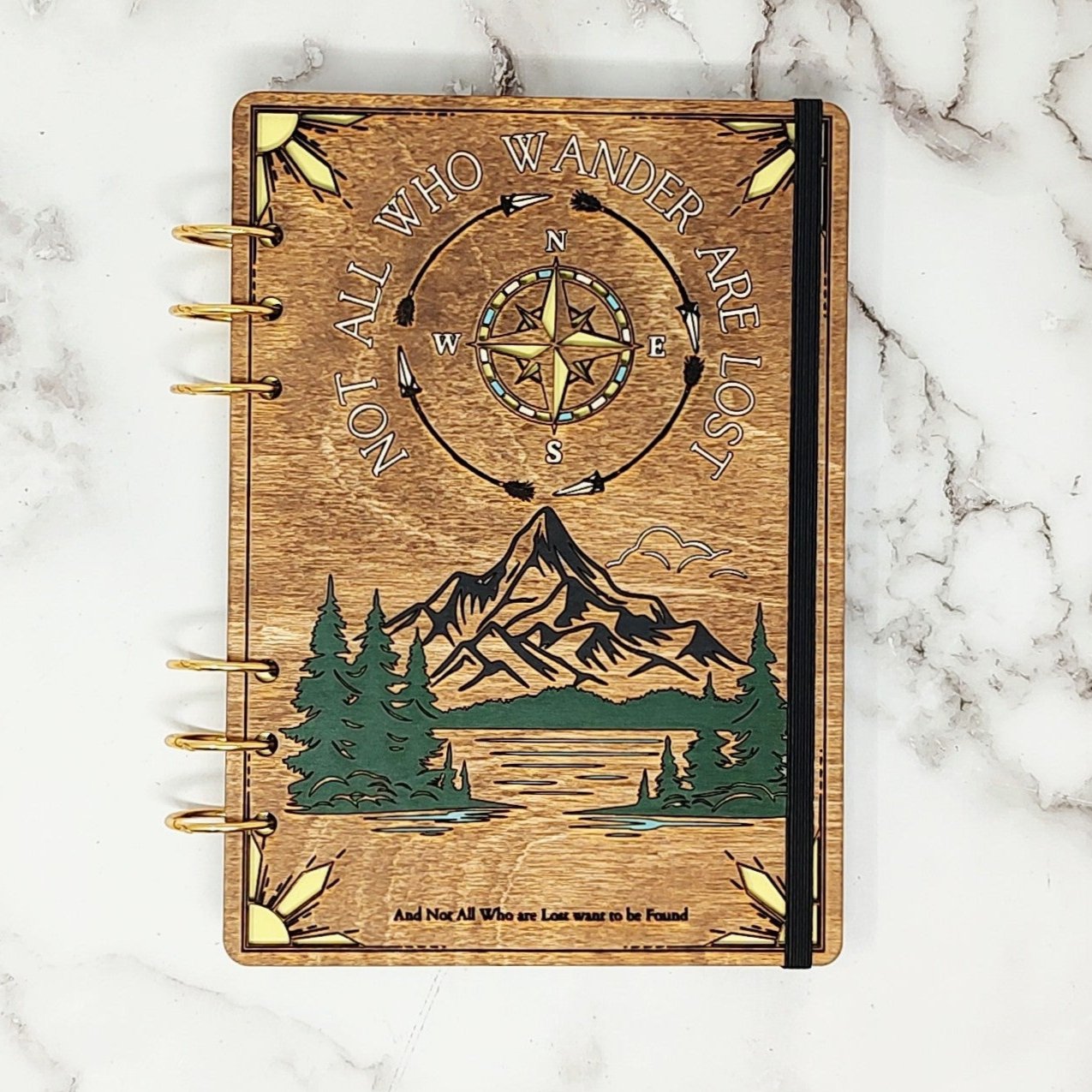 *NEW Version* Not All who Wander are Lost A5 Wooden Notebook