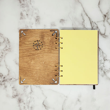 A5 Size - Not All who Wander are Lost Wooden Notebook