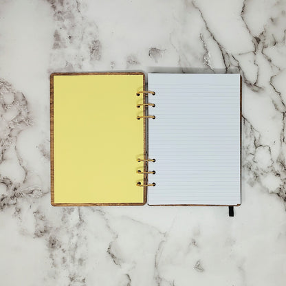 A5 Size - Not All who Wander are Lost Wooden Notebook