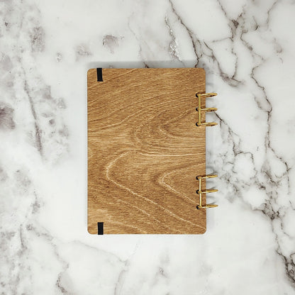 A5 Size - Not All who Wander are Lost Wooden Notebook