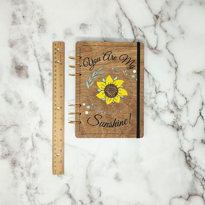 A5 Size - You are my Sunshine Wooden Notebook