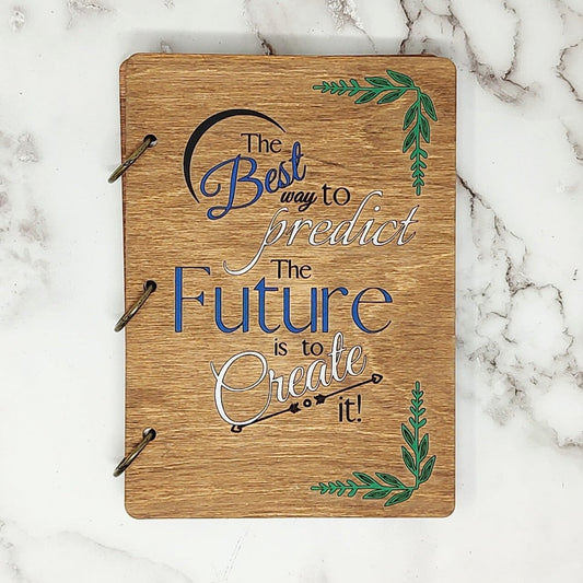 *3 Hole Punch* Create the Future A5 Wooden Notebook