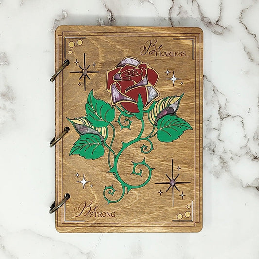 *3 Hole Punch* Briar Rose A5 Wooden Notebook