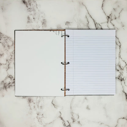 Large Size - Butterfly Moon Wooden Notebook