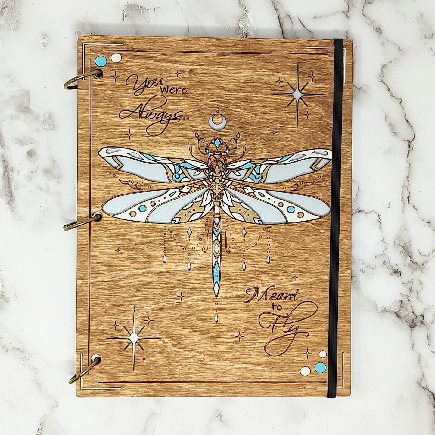 FULL Size - Dragonfly Wooden Notebook