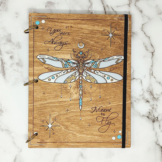 FULL Size - Dragonfly Wooden Notebook