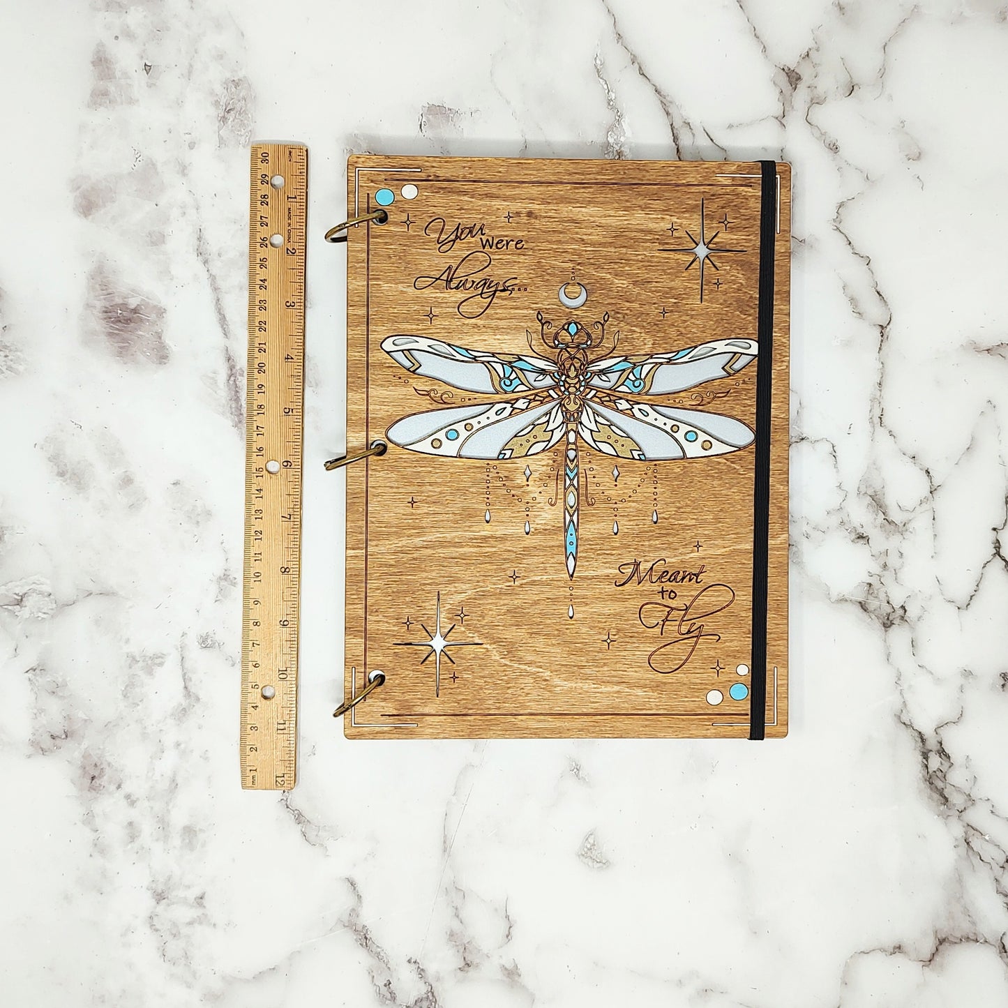 FULL Size - Dragonfly Wooden Notebook