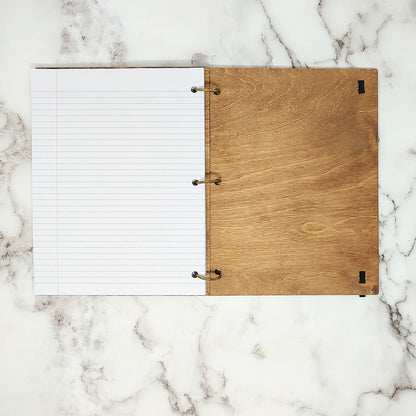 Large Size - Dragonfly Wooden Notebook