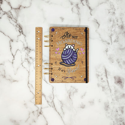 A5 Size - Hoarding Yarn Wooden Notebook