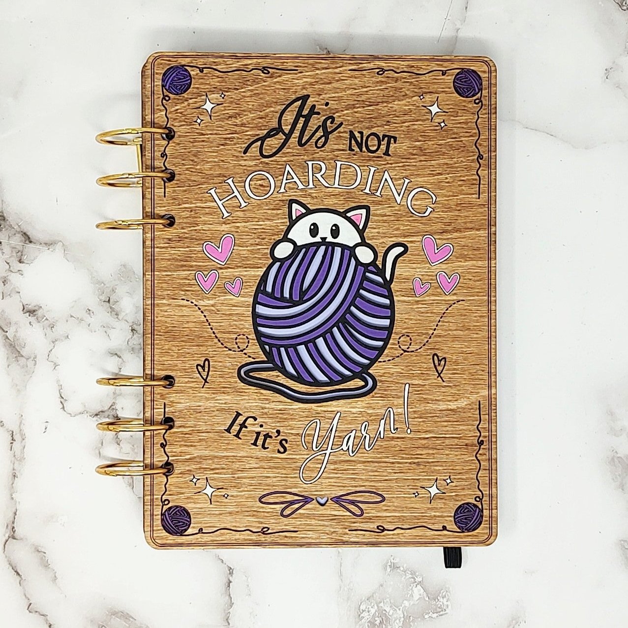 *NEW Version* Hoarding Yarn A5 Wooden Notebook