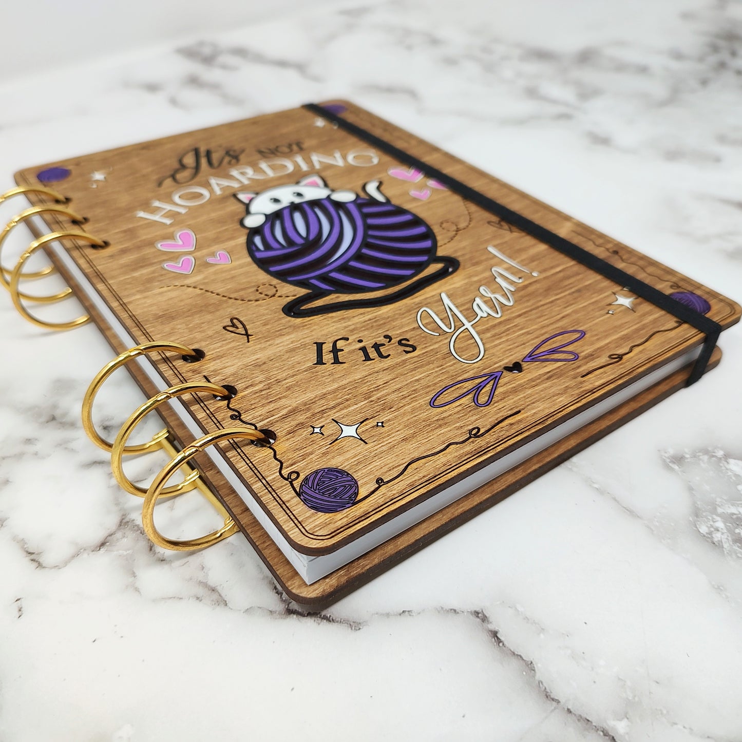 *NEW Version* Hoarding Yarn A5 Wooden Notebook