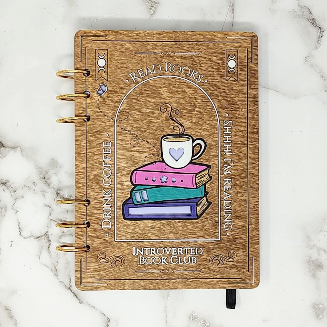 *NEW Version* Introverted Book Club A5 Wooden Notebook