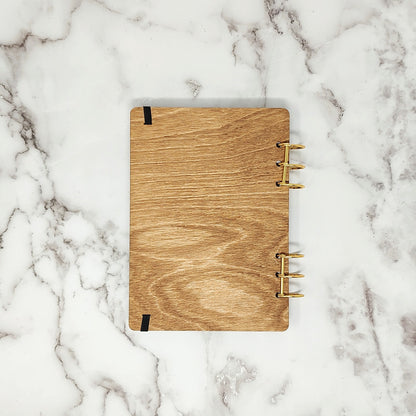 A5 Size - Introverted Book Club Wooden Notebook