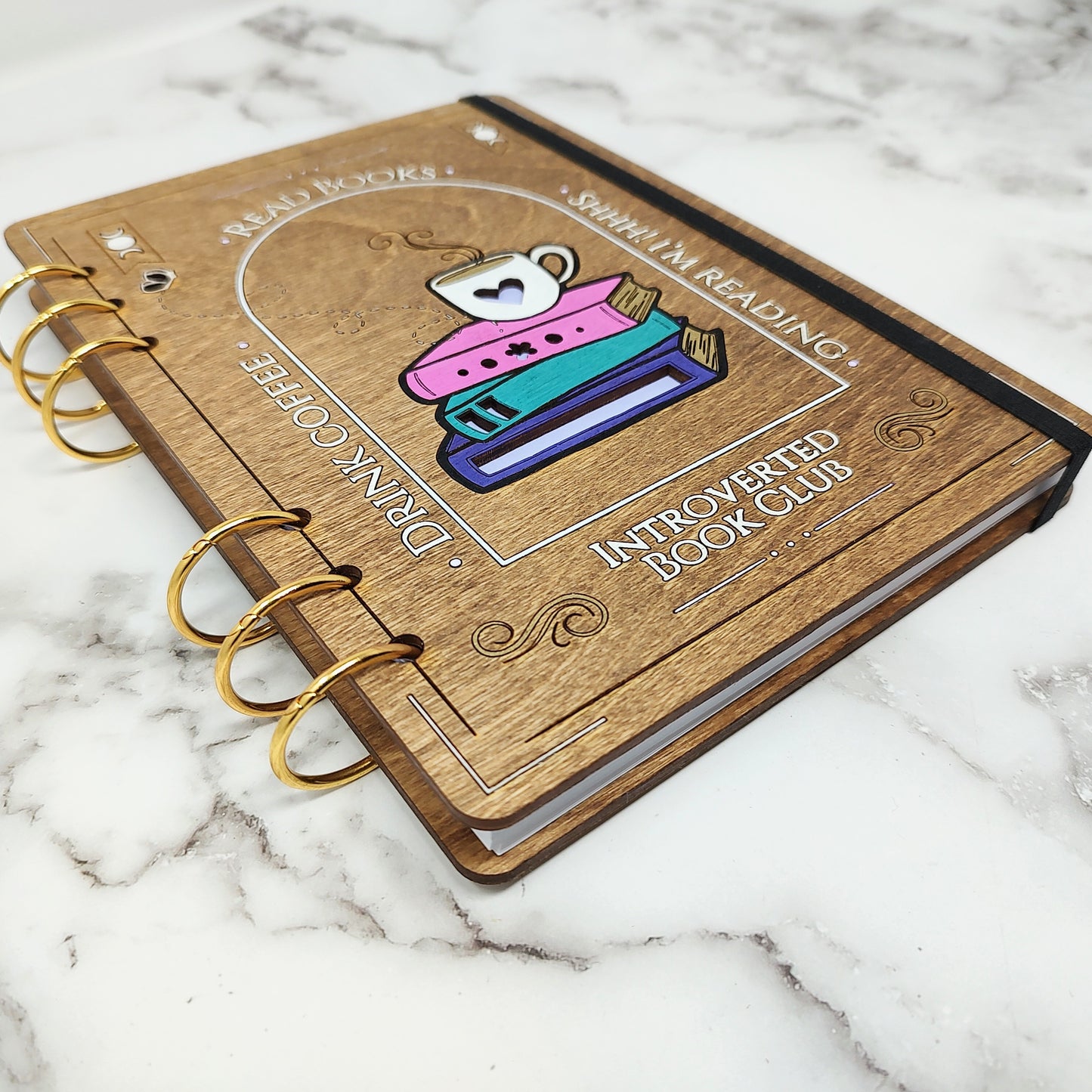 *NEW Version* Introverted Book Club A5 Wooden Notebook