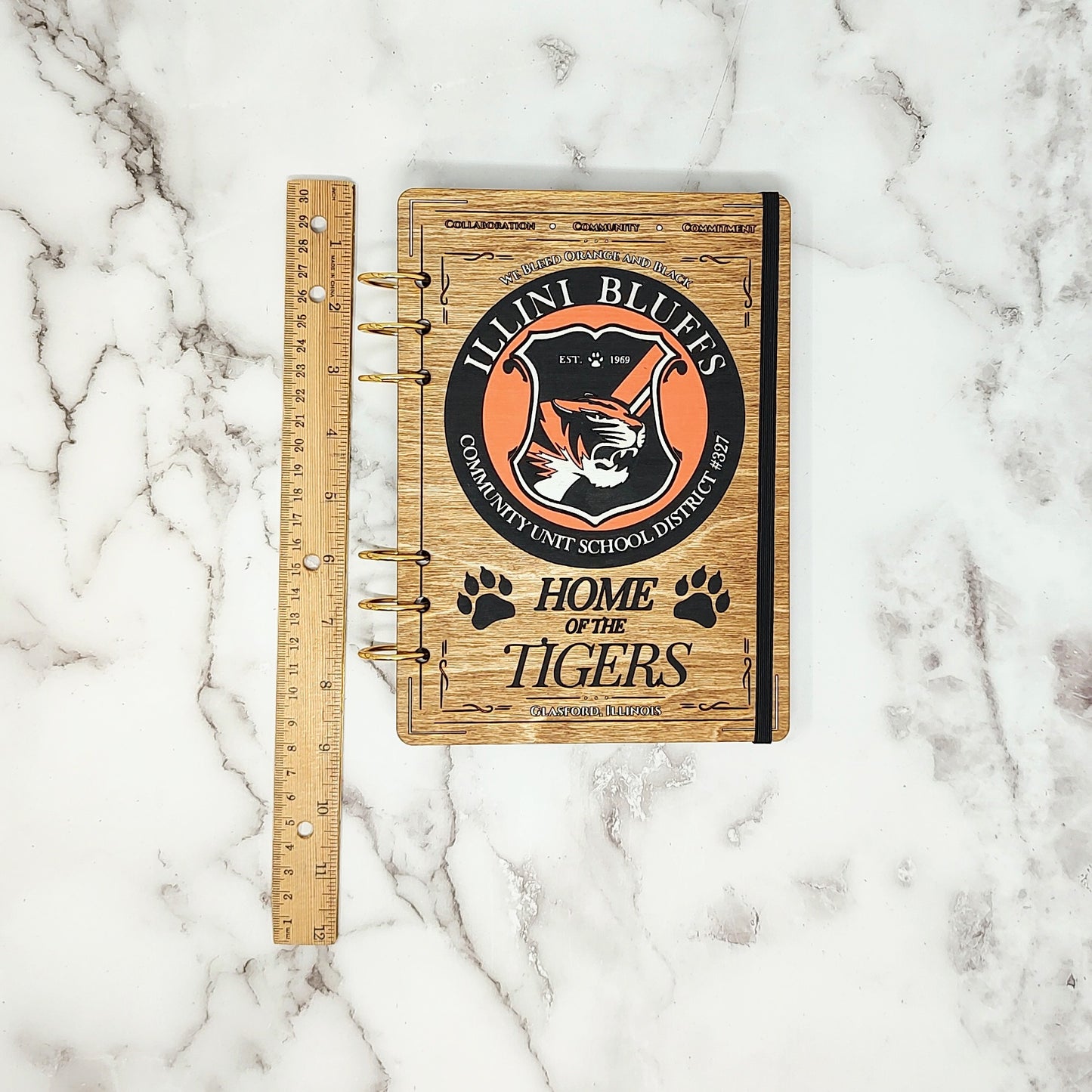 *NEW Version* Illini Bluffs A5 Wooden Notebook