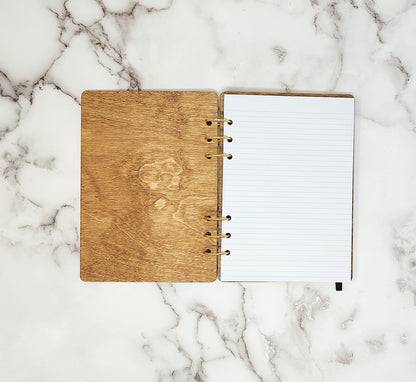 A5 Size - Illini Bluffs Wooden Notebook