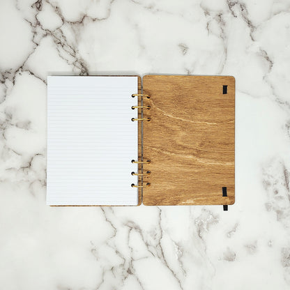 A5 Size - Illini Bluffs Wooden Notebook