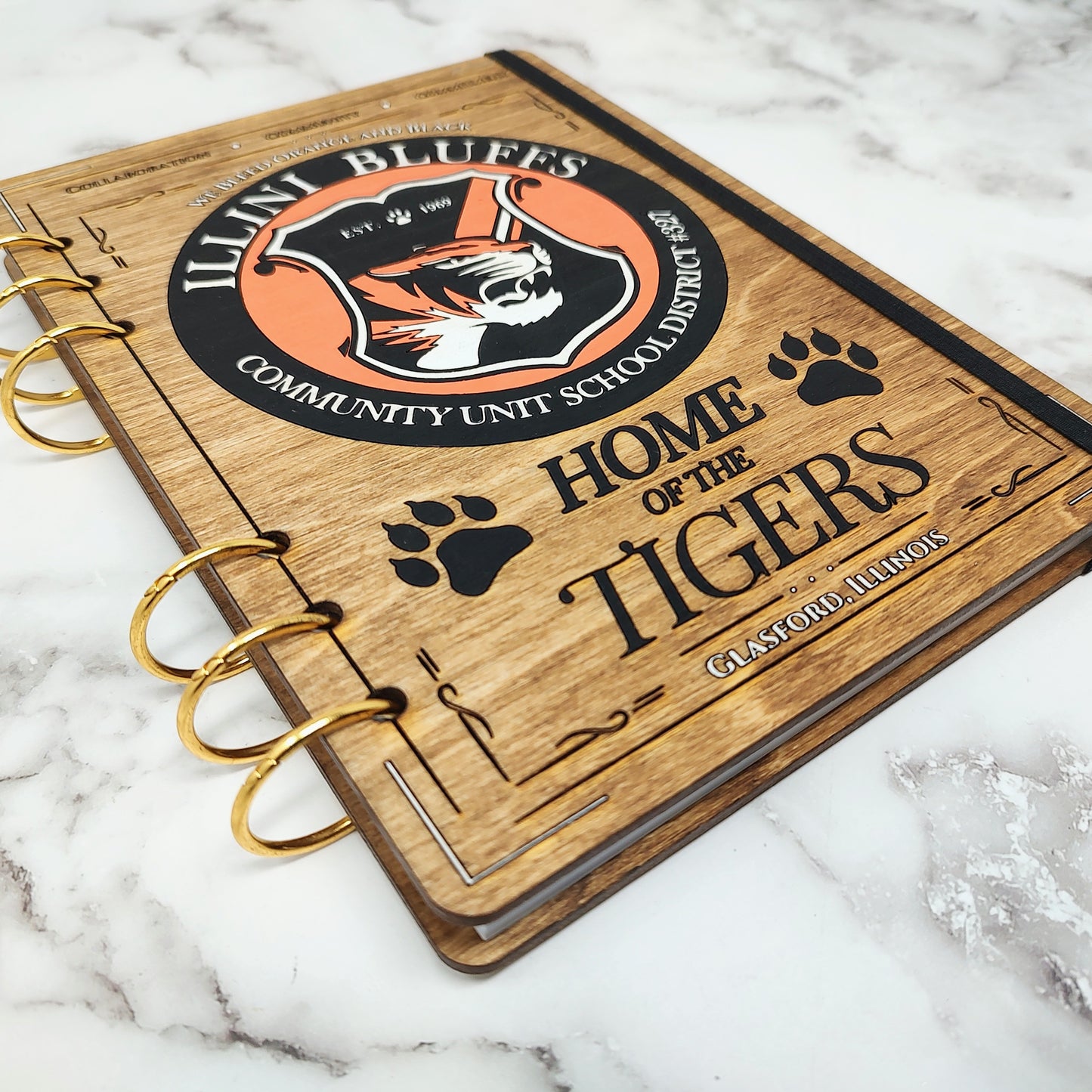 *NEW Version* Illini Bluffs A5 Wooden Notebook