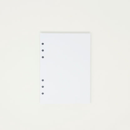 6 Hole Punch - Blank A5 Refill Paper