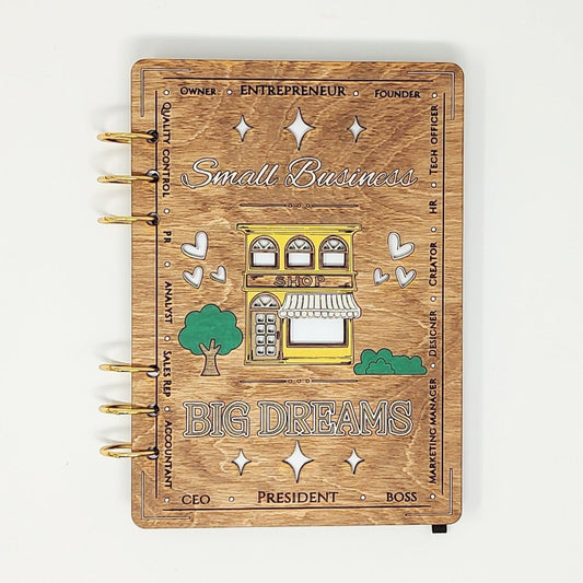 *Limited* Small Business Big Dreams A5 Wooden Notebook