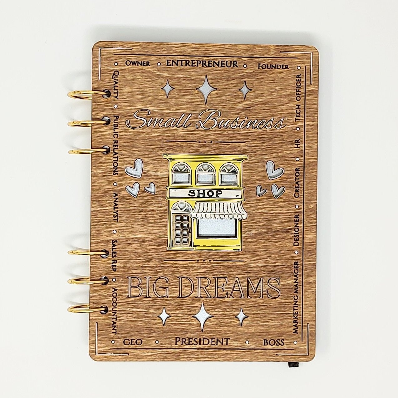 *Limited* Small Business Big Dreams A5 Wooden Notebook