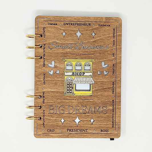 *Limited* Small Business Big Dreams A5 Wooden Notebook