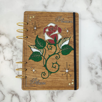 A5 Size - Briar Rose Wooden Notebook