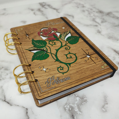 A5 Size - Briar Rose Wooden Notebook