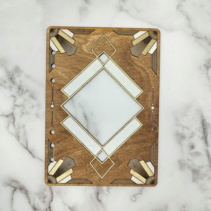 A5 Size - Art Deco Inspired Wooden Notebook