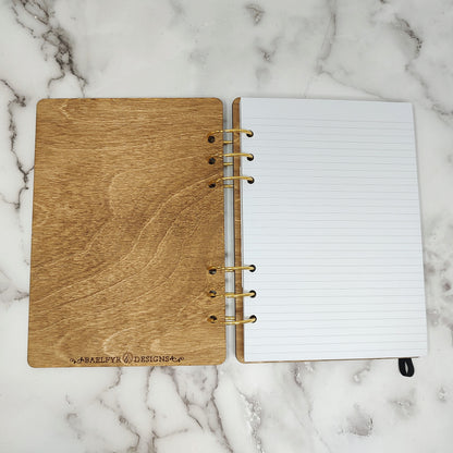 A5 Size - Create the Future Wooden Notebook