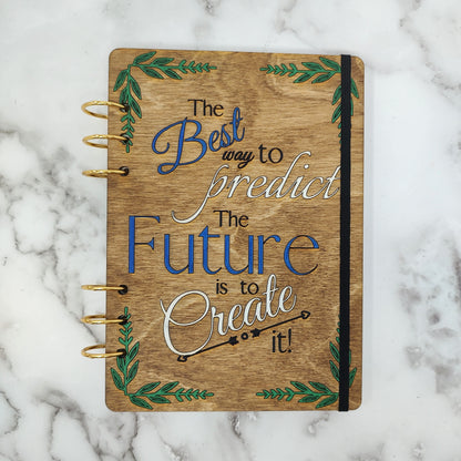 A5 Size - Create the Future Wooden Notebook