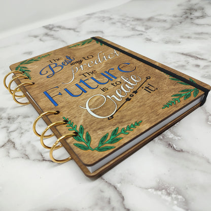 A5 Size - Create the Future Wooden Notebook