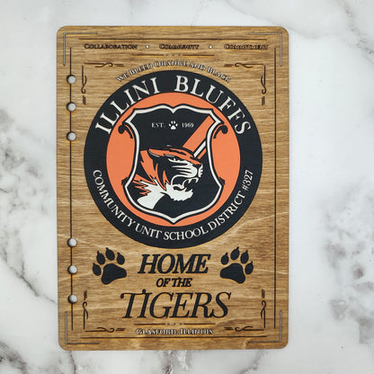 A5 Size - Illini Bluffs Wooden Notebook
