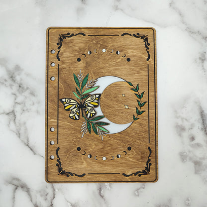 A5 Size - Butterfly Moon Wooden Notebook