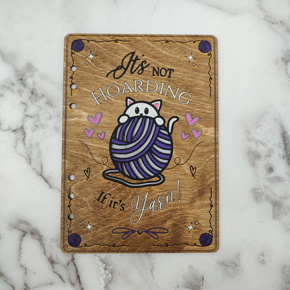A5 Size - Hoarding Yarn Wooden Notebook