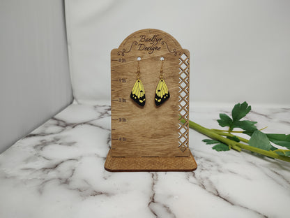 Alfalfa Butterfly Wing Wooden Earrings