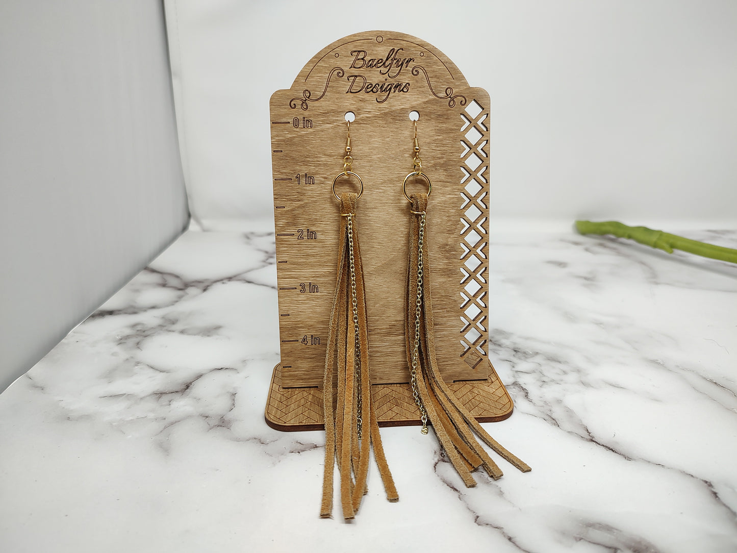 LOOONG Leather Tassel Earrings
