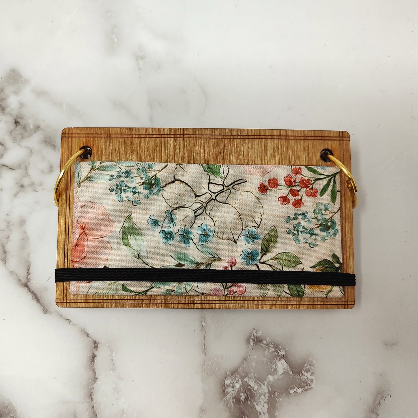 Fabric Index Card Wooden Notebooks