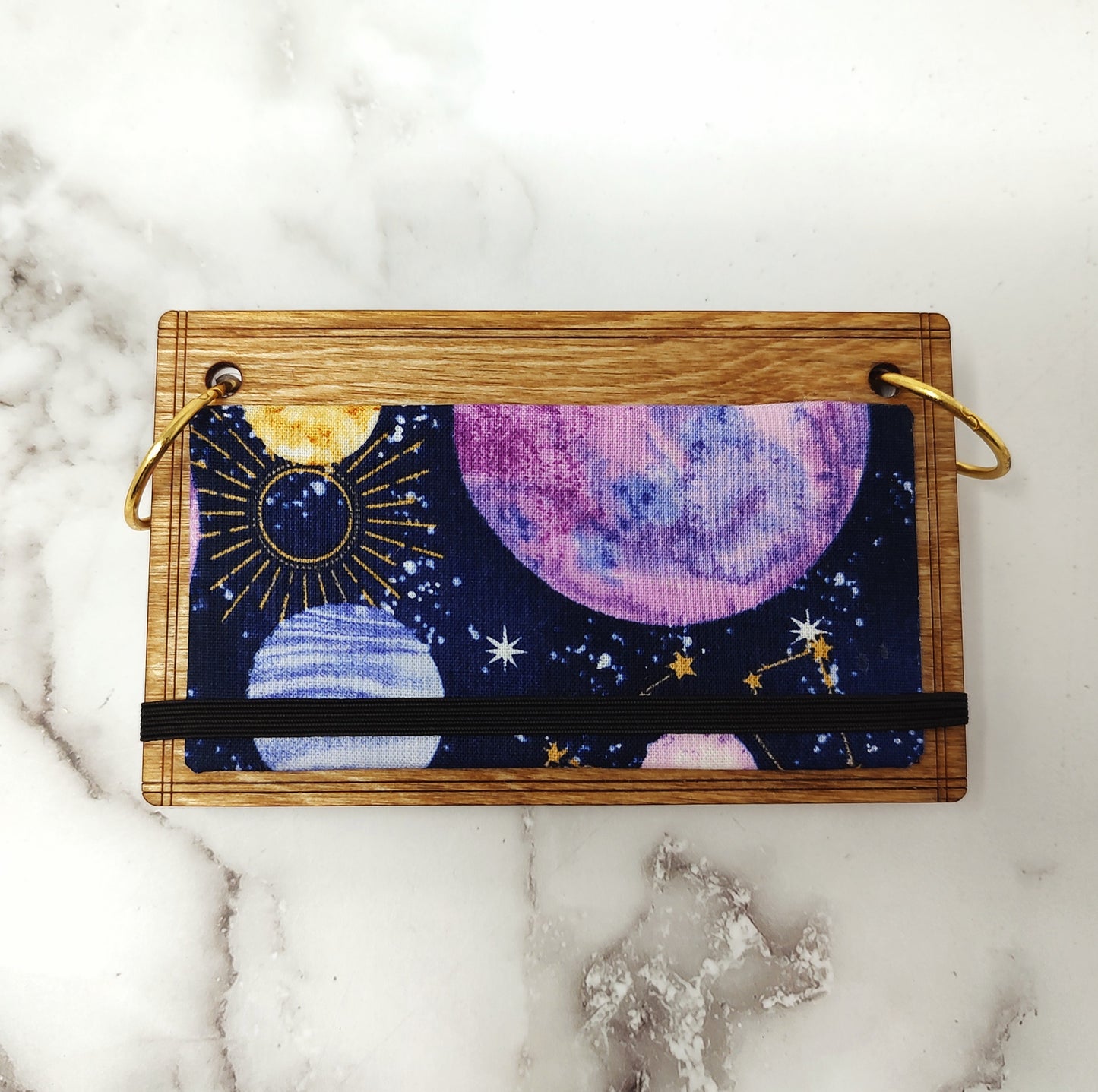 Fabric Index Card Wooden Notebooks