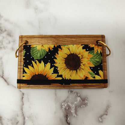 Fabric Index Card Wooden Notebooks