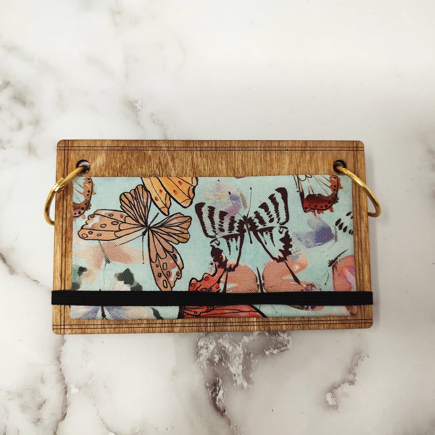 Fabric Index Card Wooden Notebooks