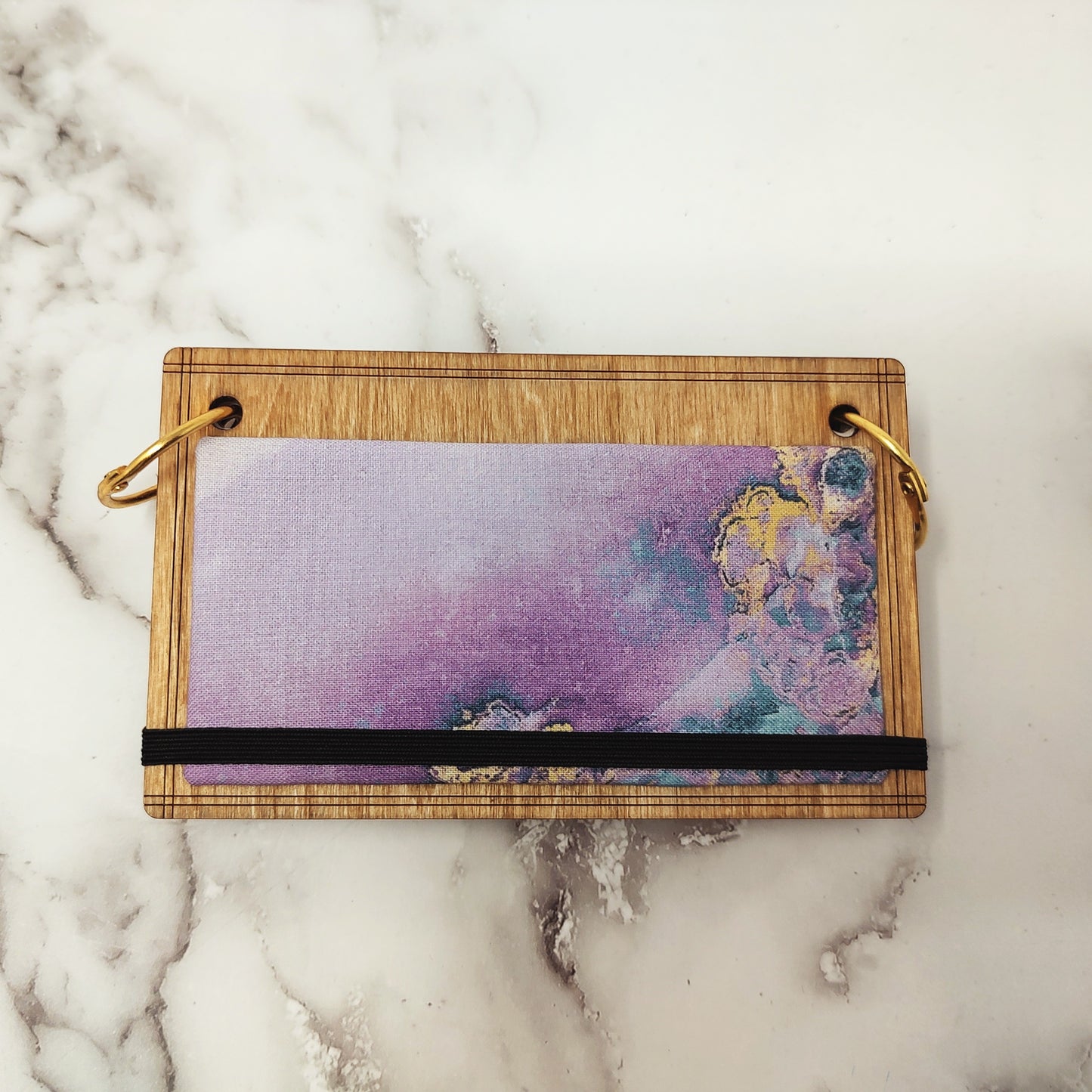 Fabric Index Card Wooden Notebooks