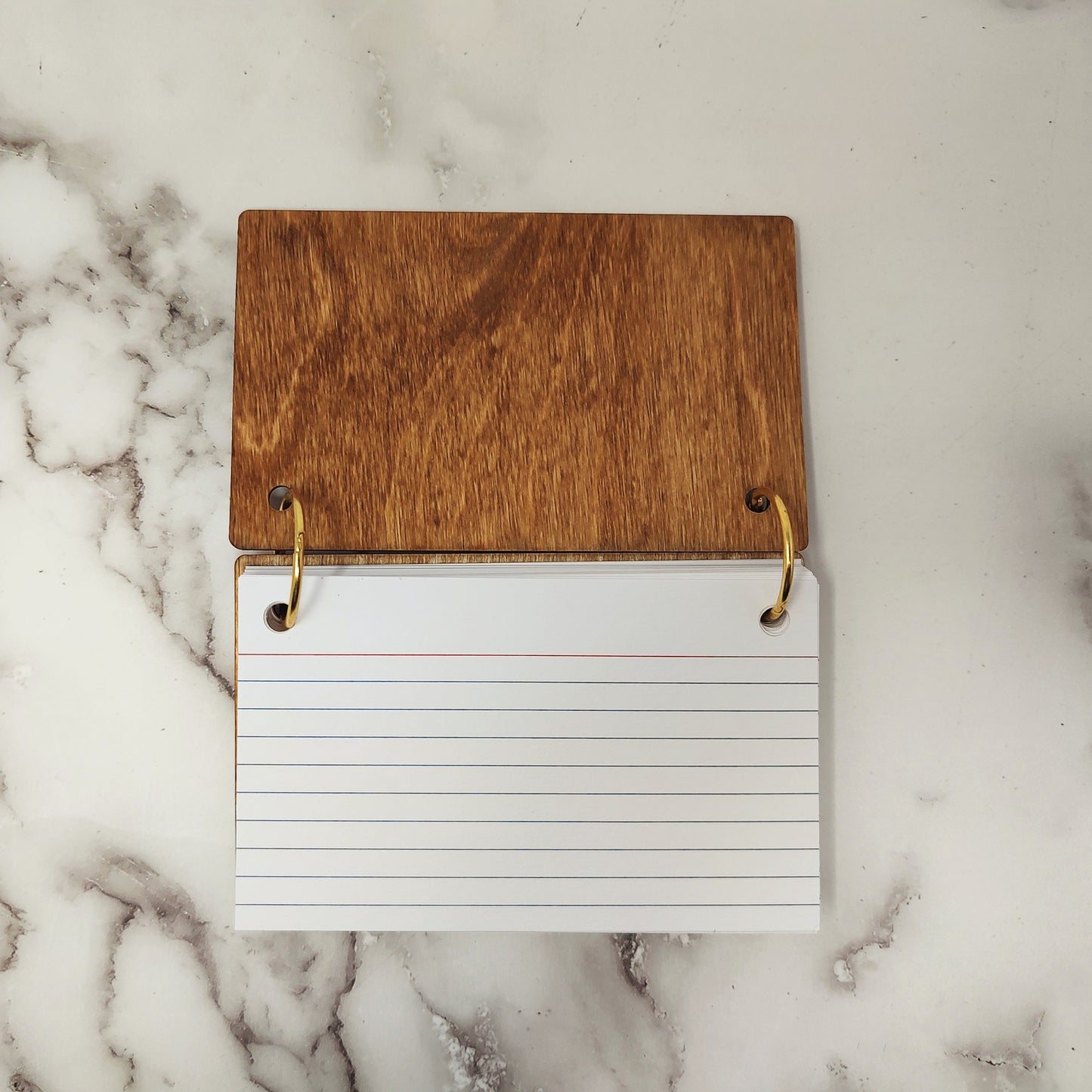 Fabric Index Card Wooden Notebooks