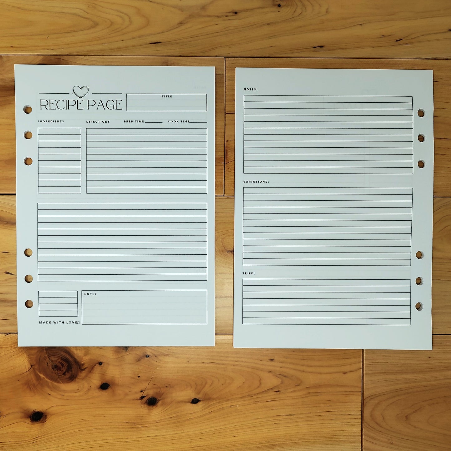 Planner Pages A5